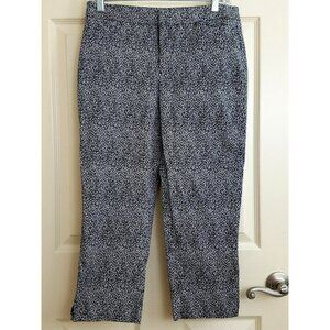 Coldwater Creek Pants Womens 6 Cropped Capri Natural Fit  Black White Stretch